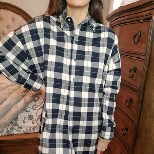 High low hem oversize shirt dress